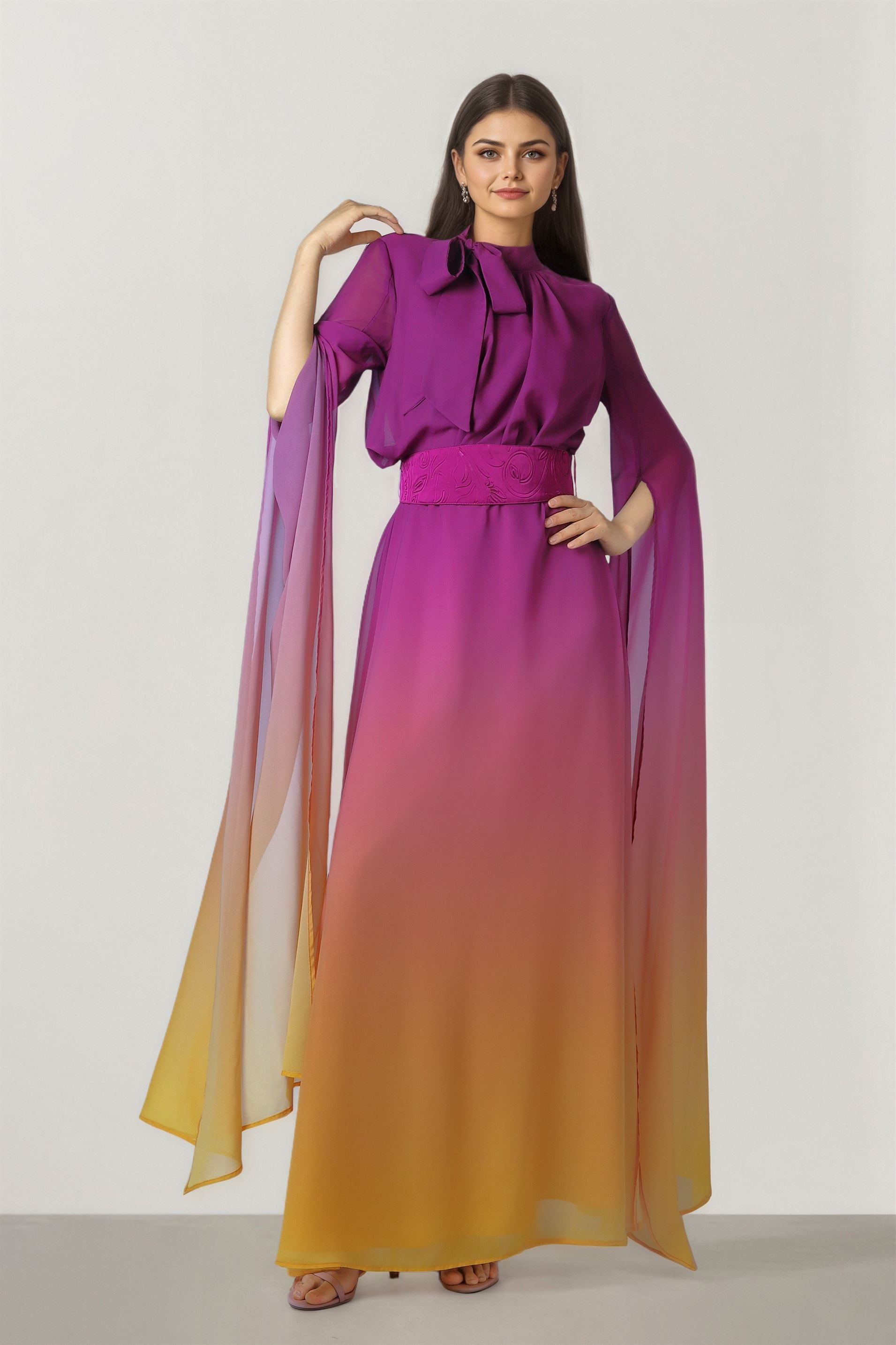 Ombre Chiffon Dress