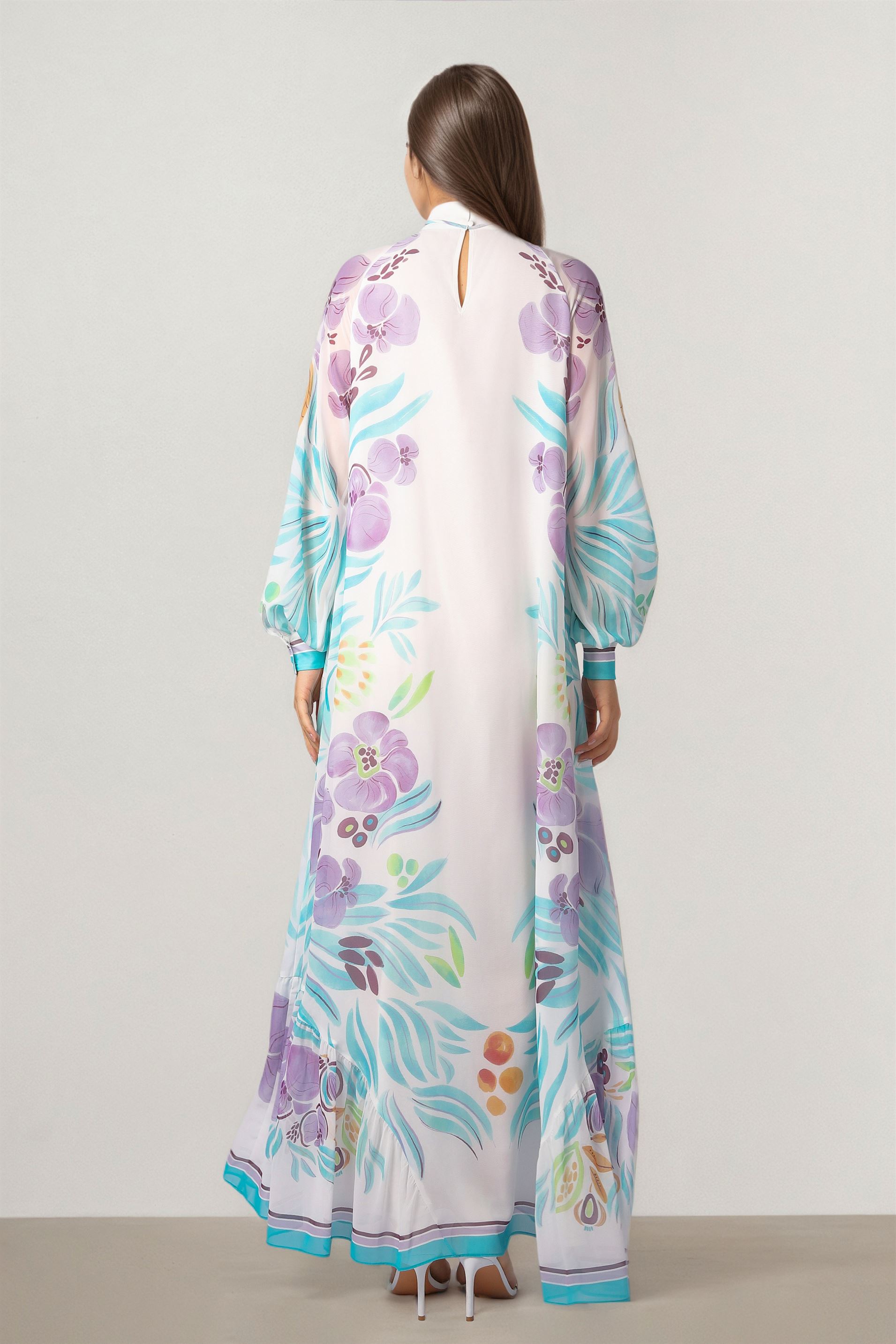 Floral Chiffon Kaftan