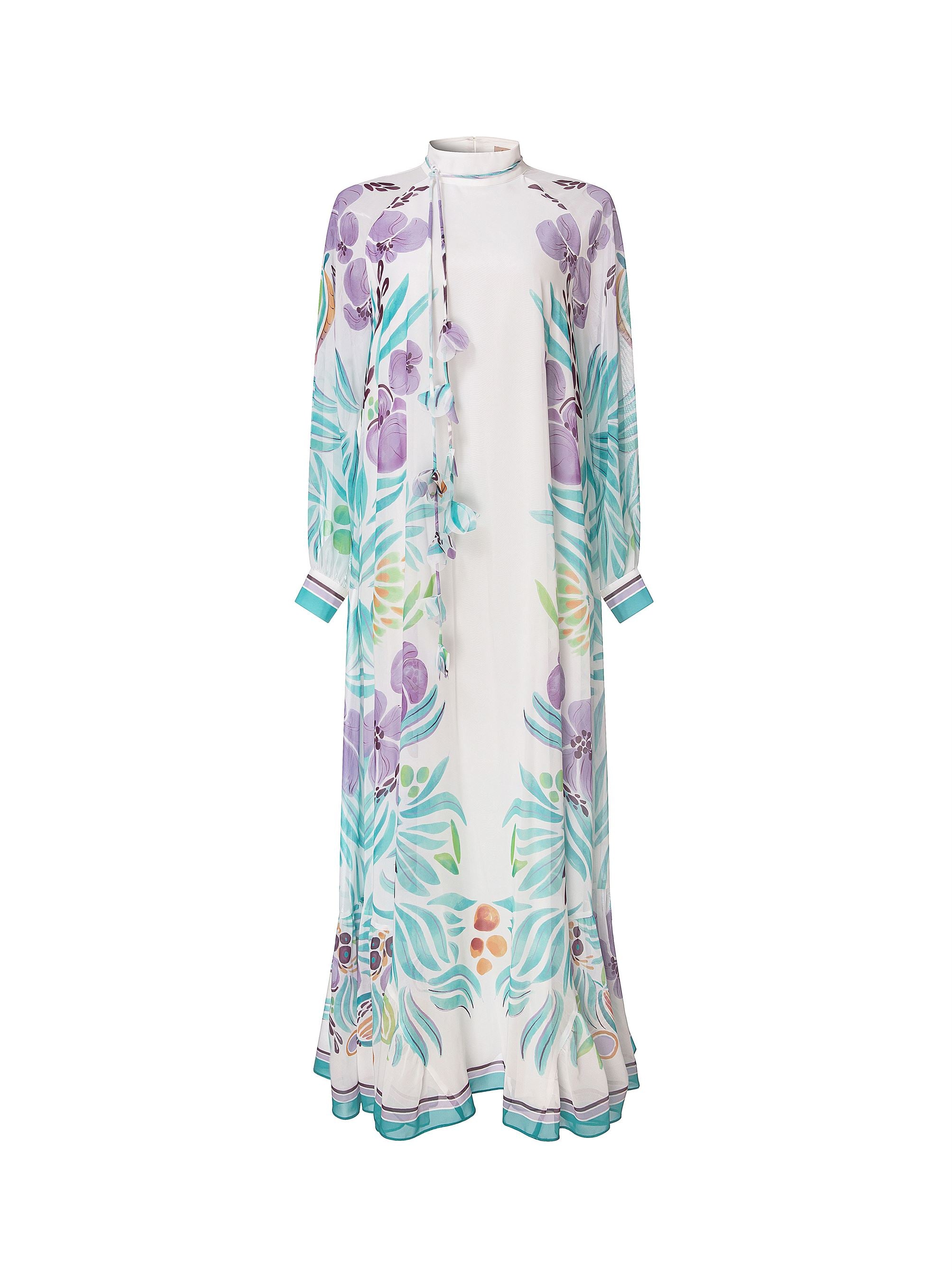 Floral Chiffon Kaftan