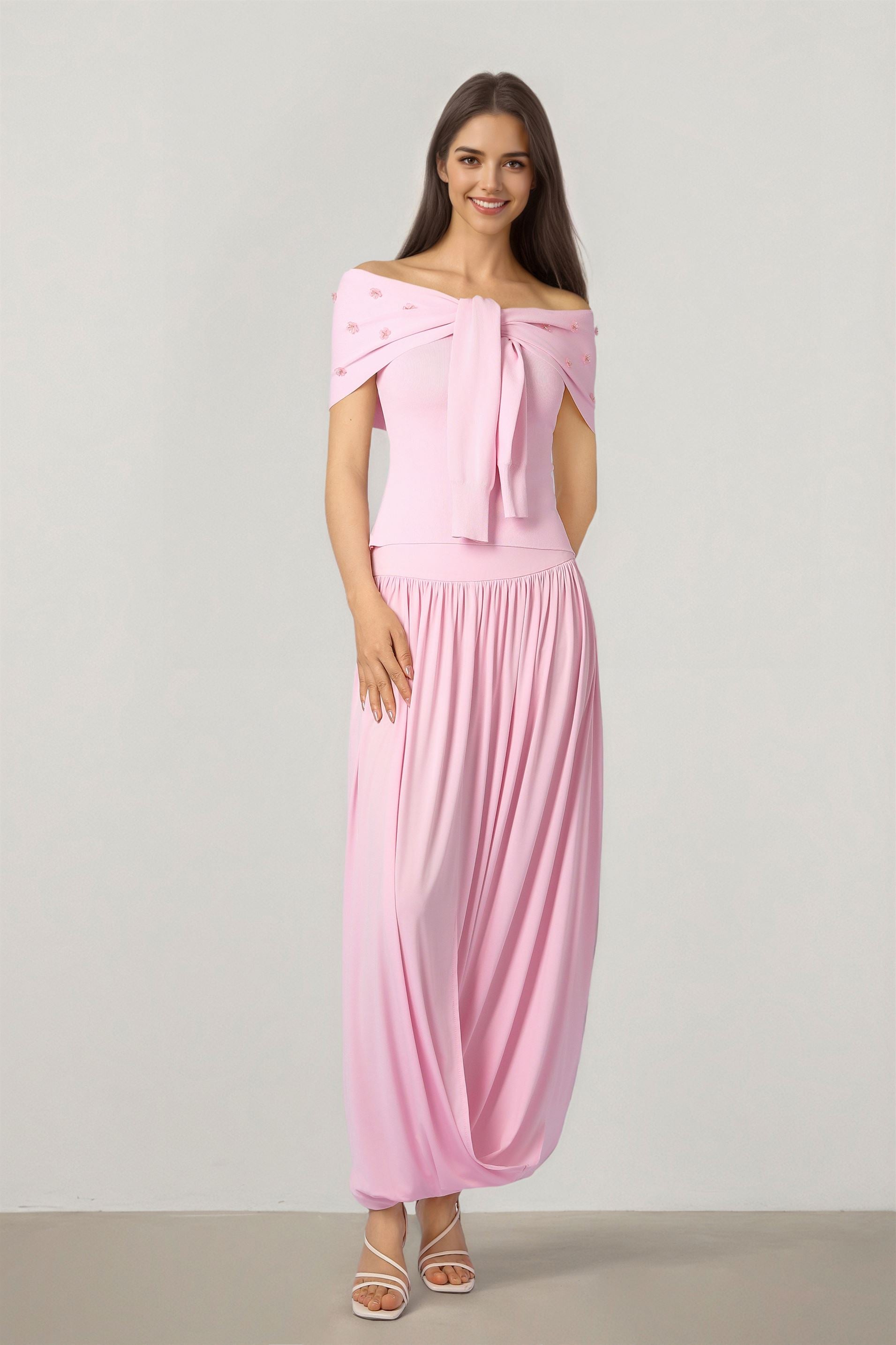 Pink Viscose Skirt