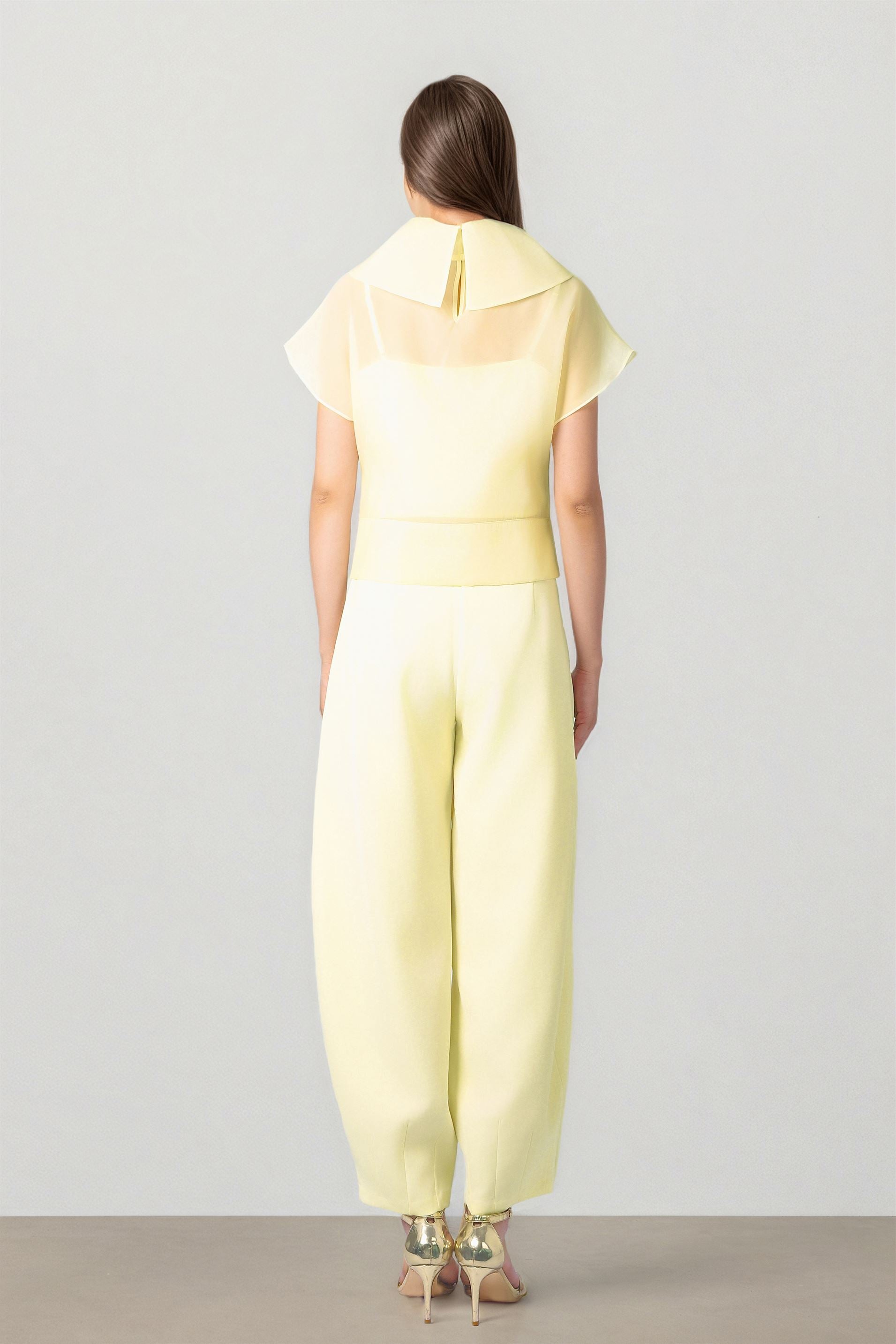 Yellow Viscose Pants