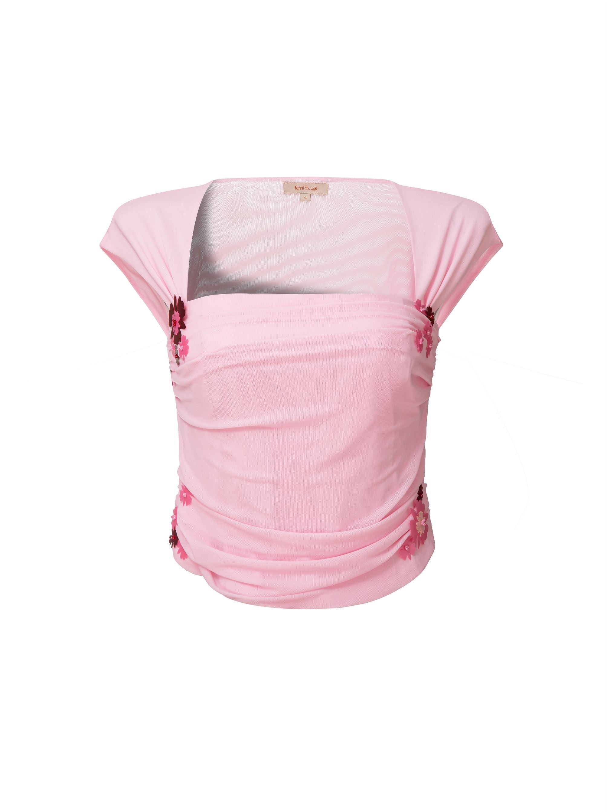 Pink Mesh Top