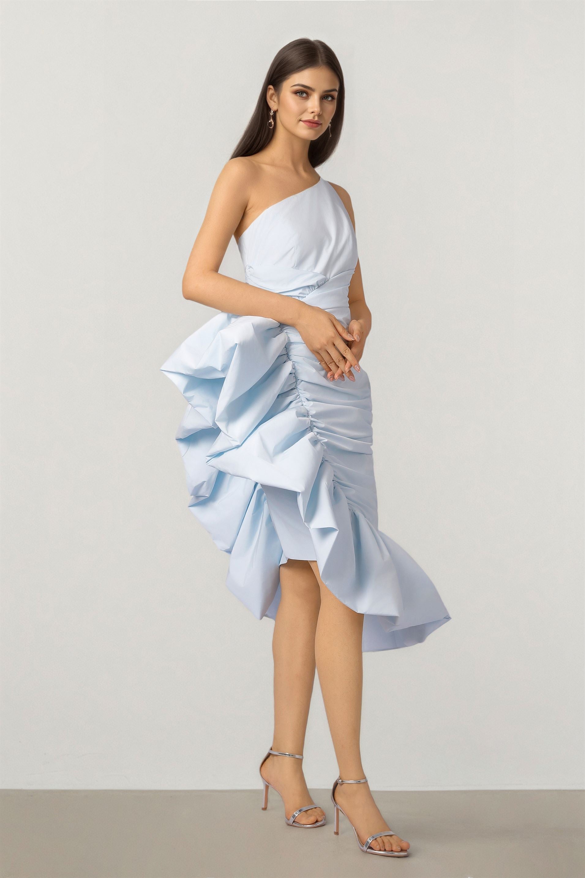 Blue Taffeta Dress – Femi9 EG