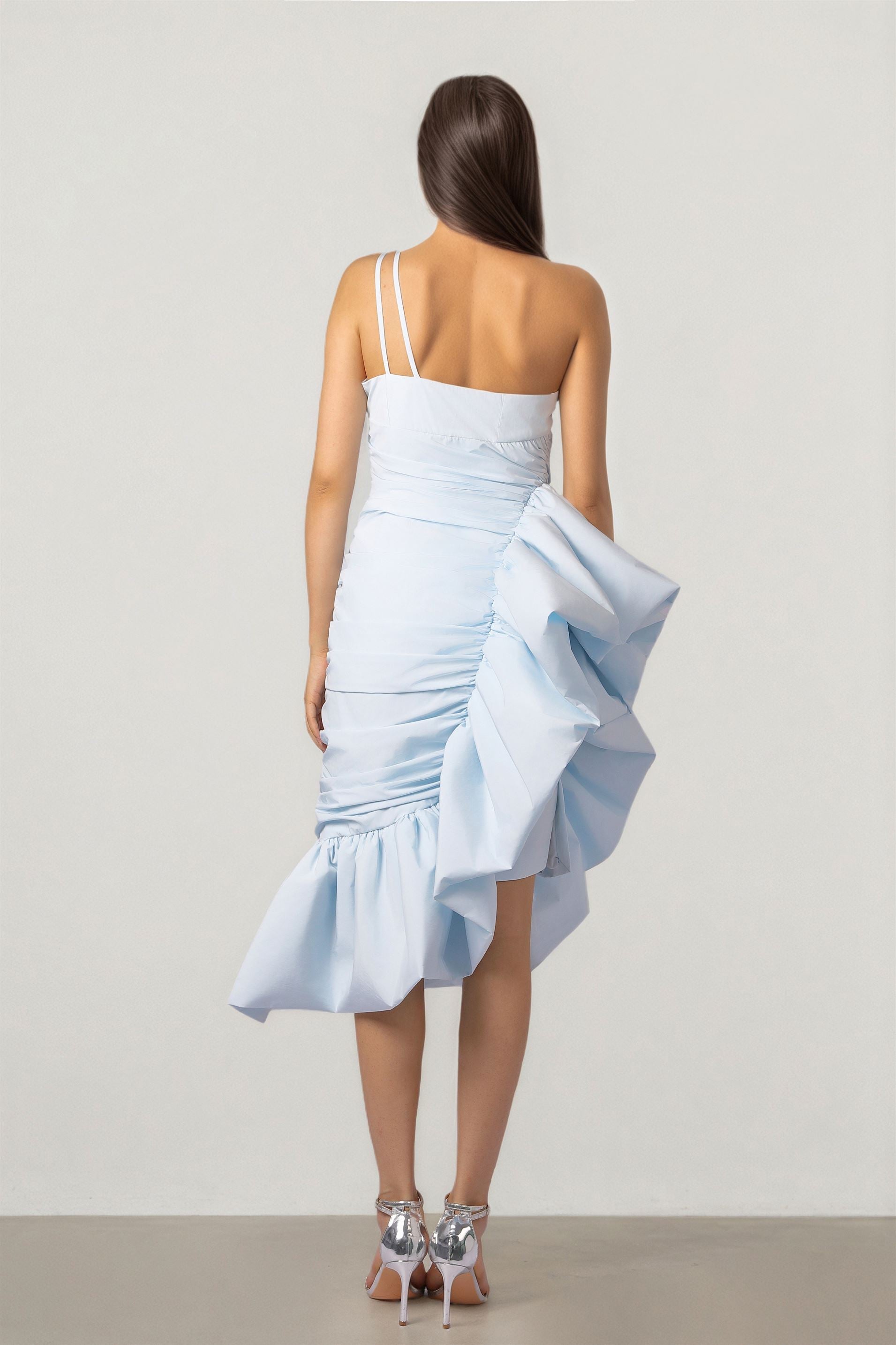 Blue Taffeta Dress
