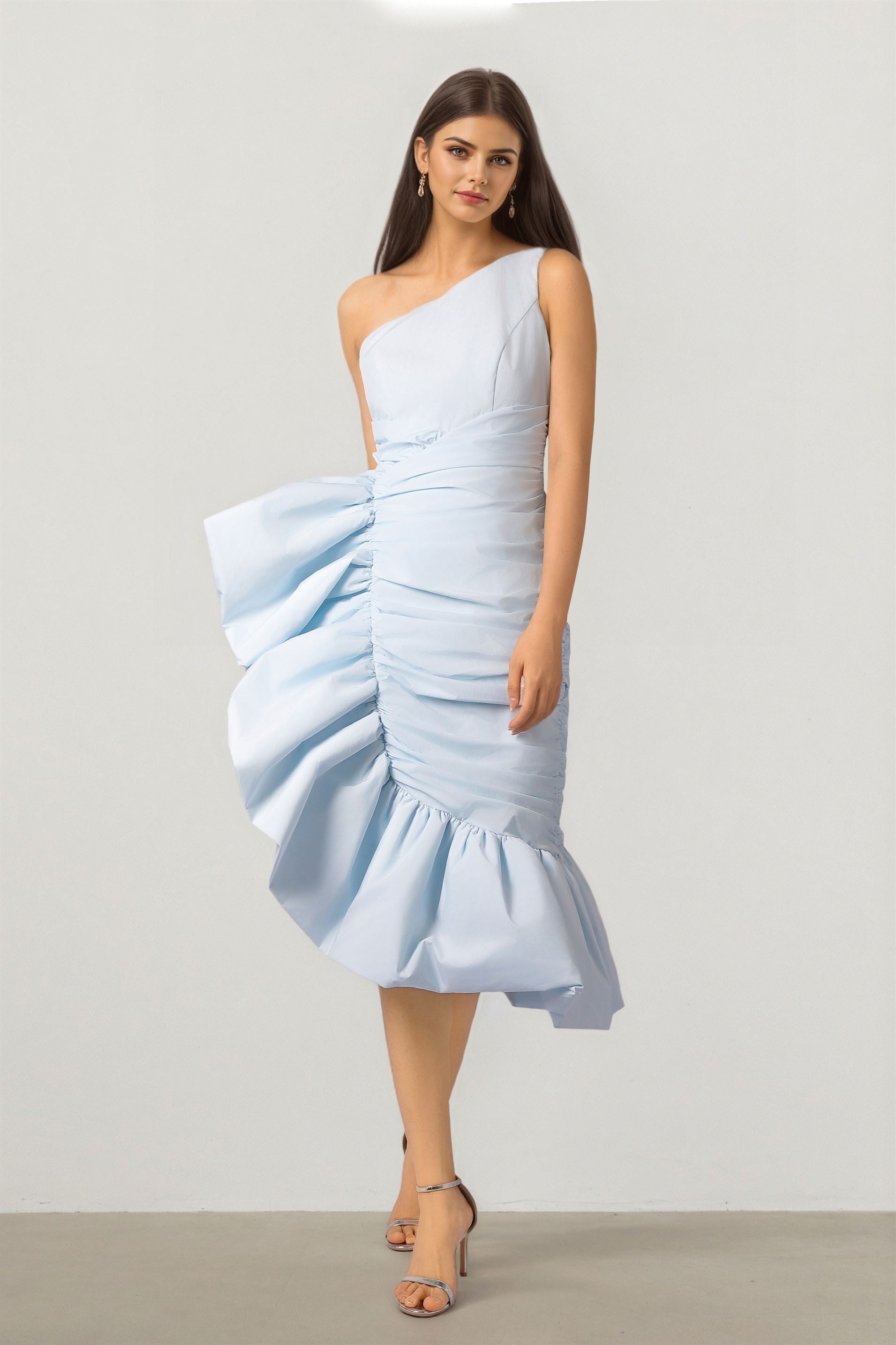 Blue Taffeta Dress