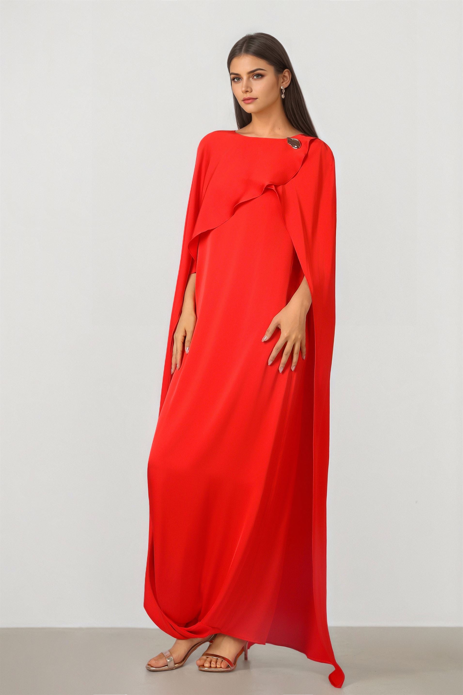 Red Cape Dress