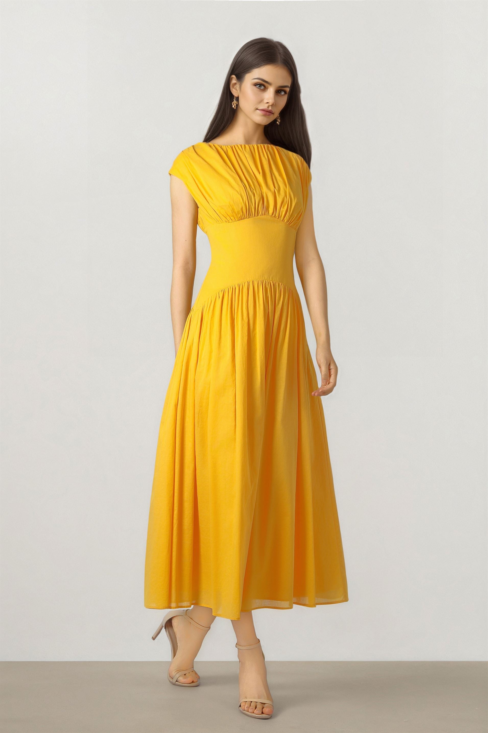 Orange Cotton Dress