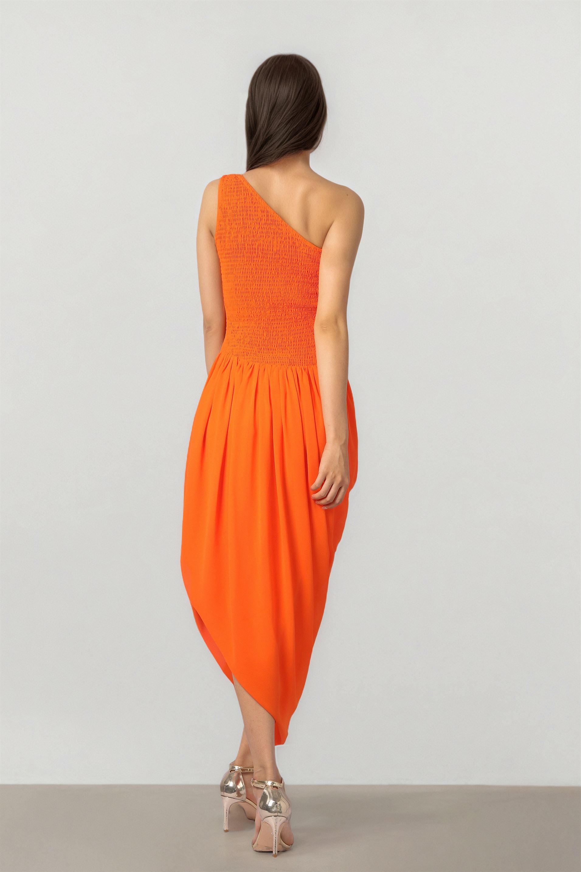 Draped Chiffon Dress