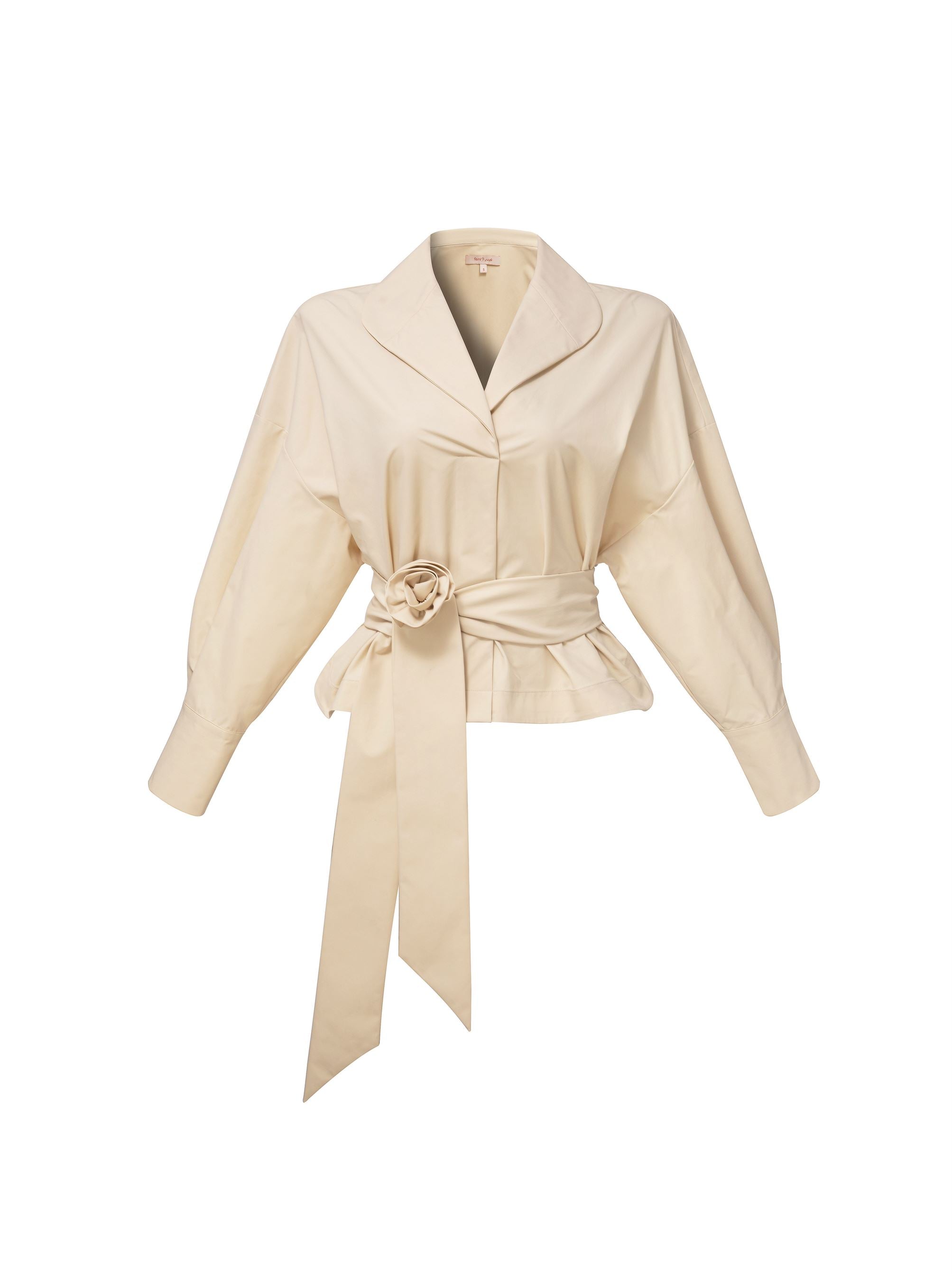 Beige Cotton Blouse