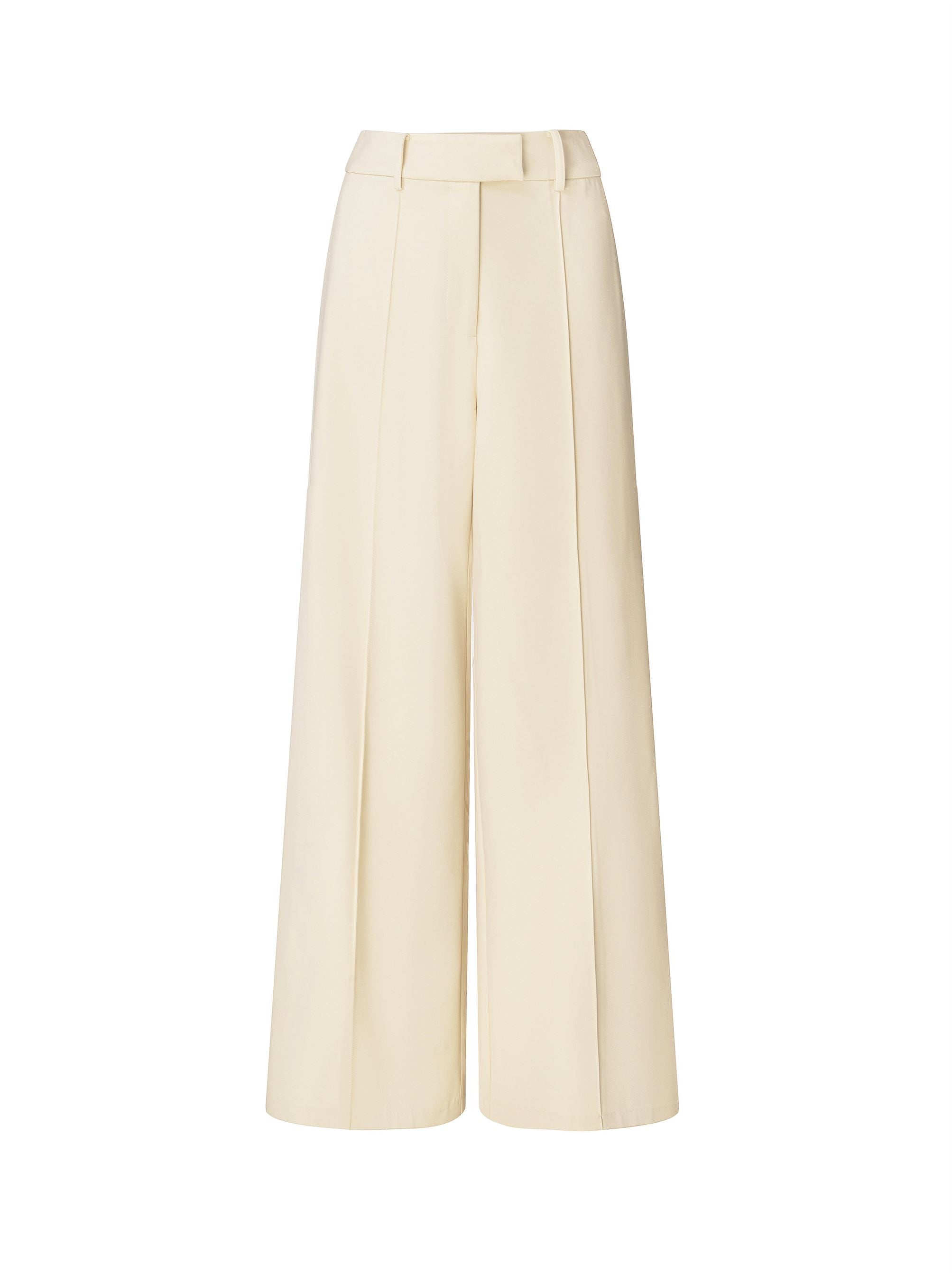 Crepe Straight Cut Pants