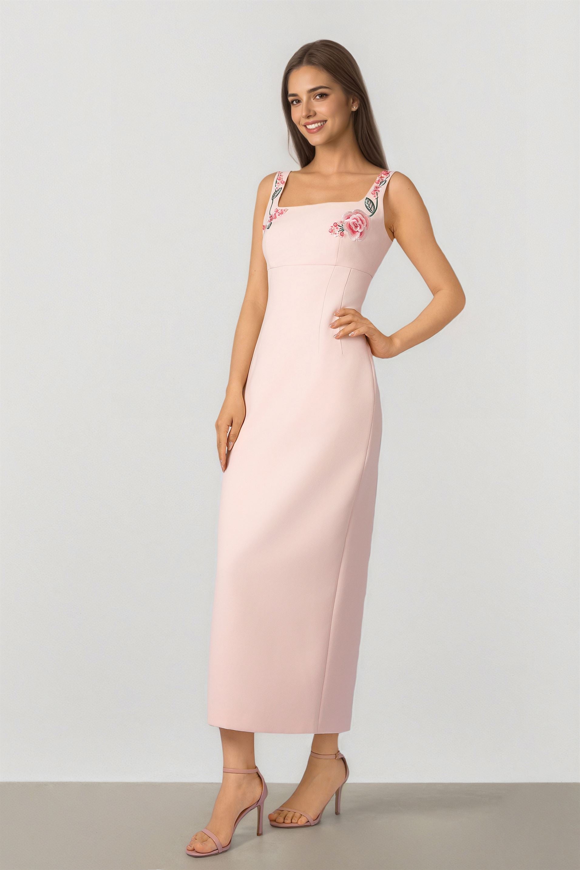 Blush Essence Midi Dress