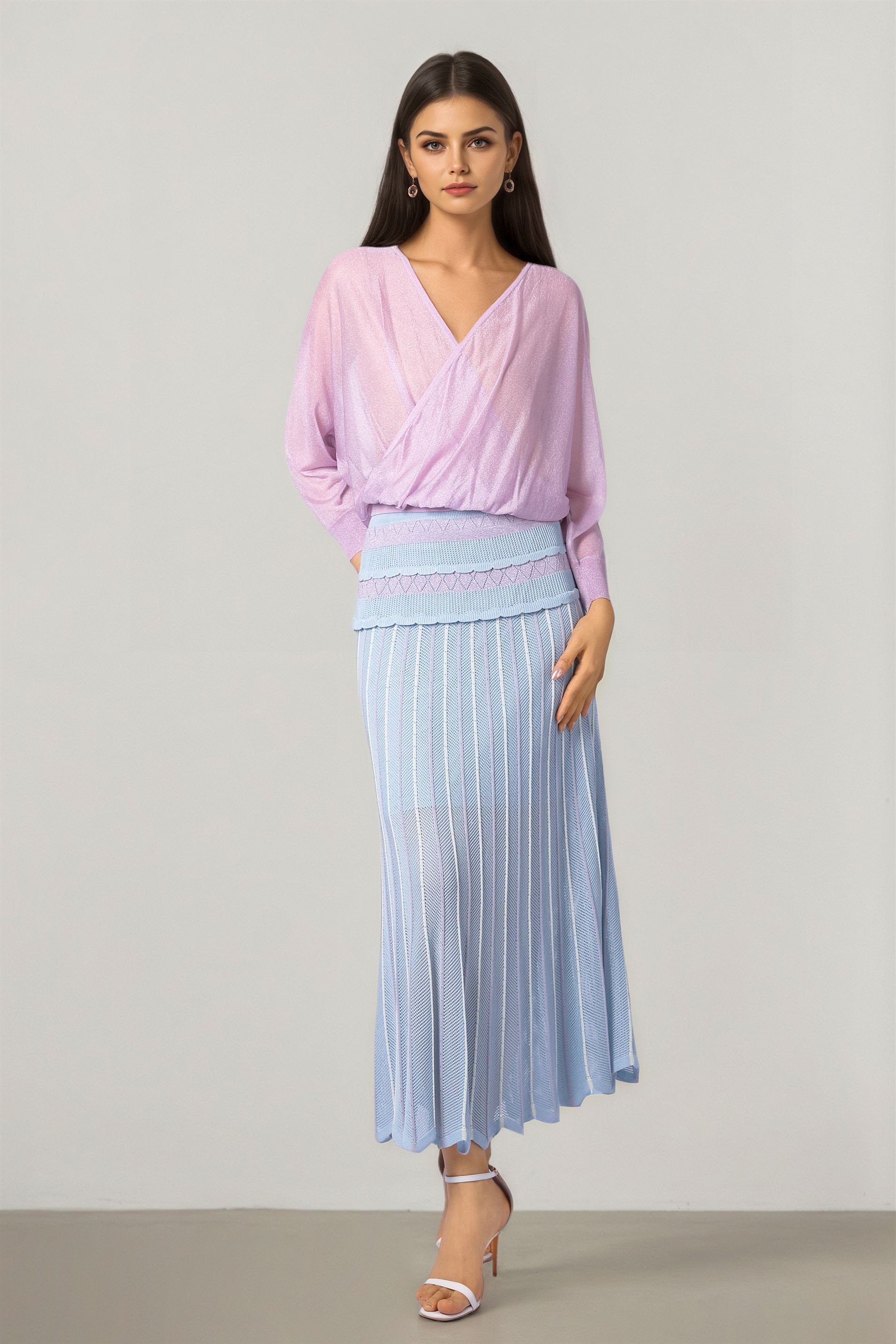 Stripe Knit Skirt