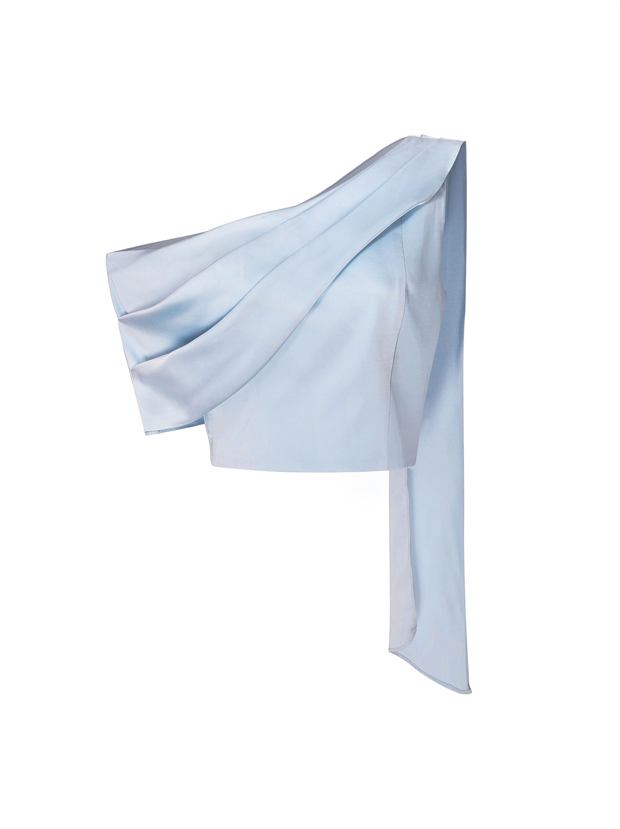Light Blue Satin Top