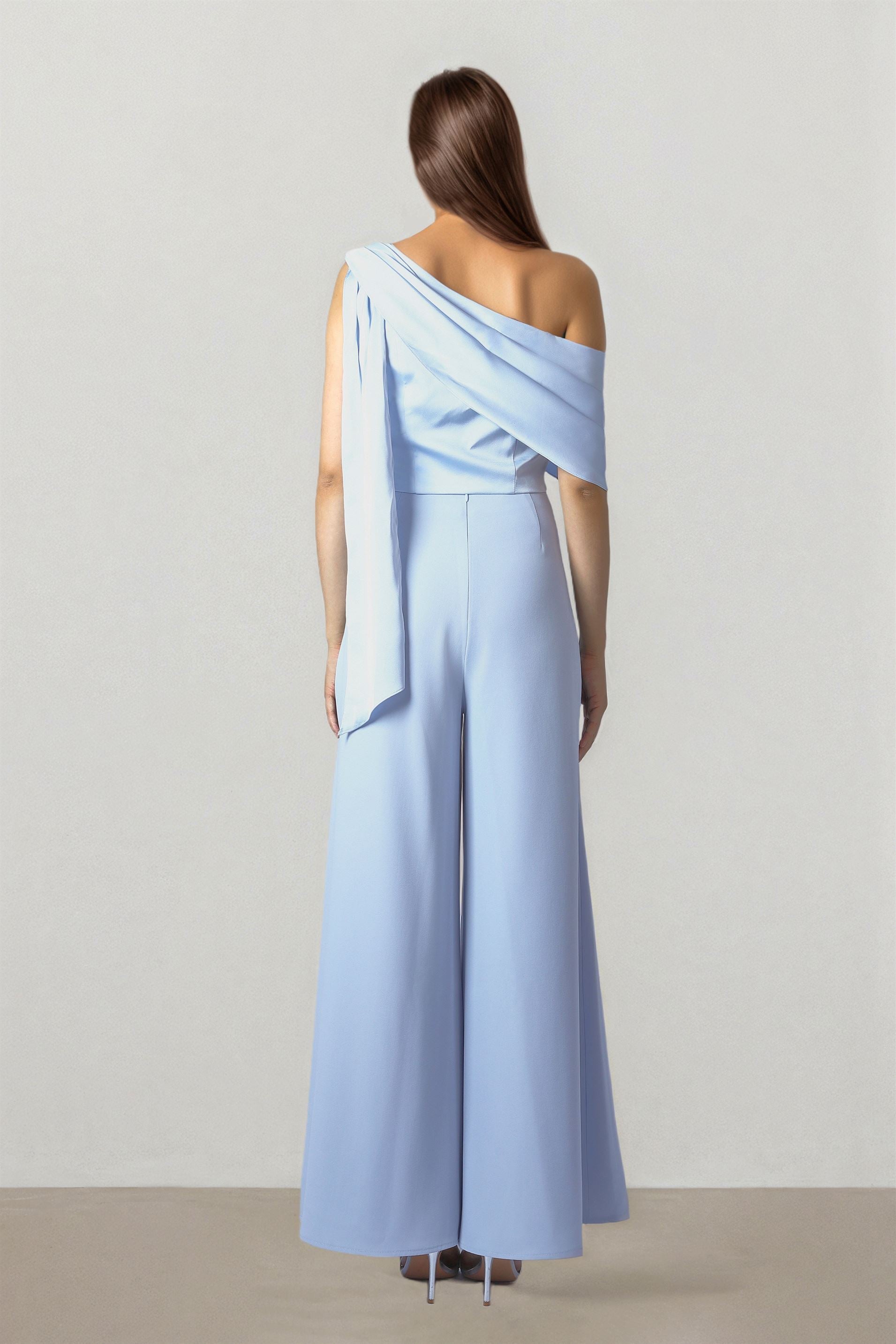 Light Blue Draped Pants