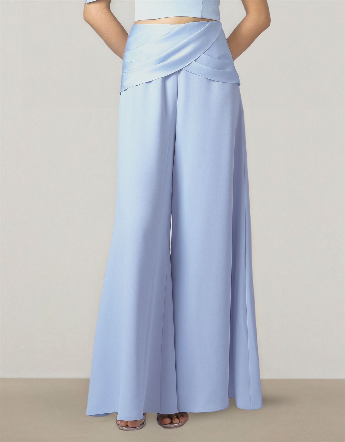 Light Blue Draped Pants