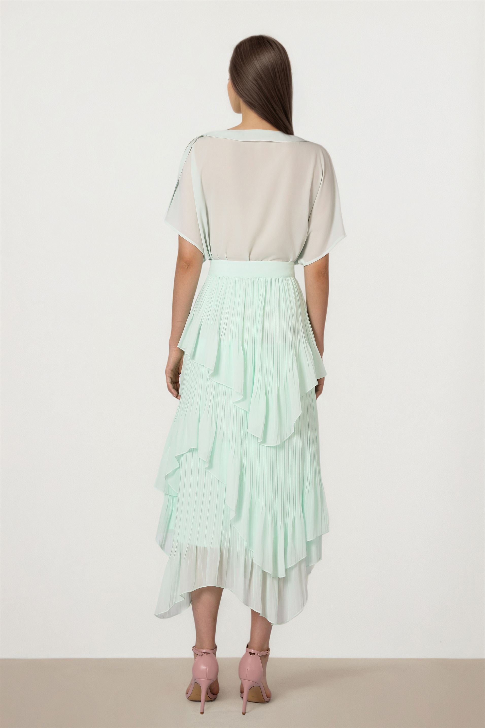 Light Green Crepe Top