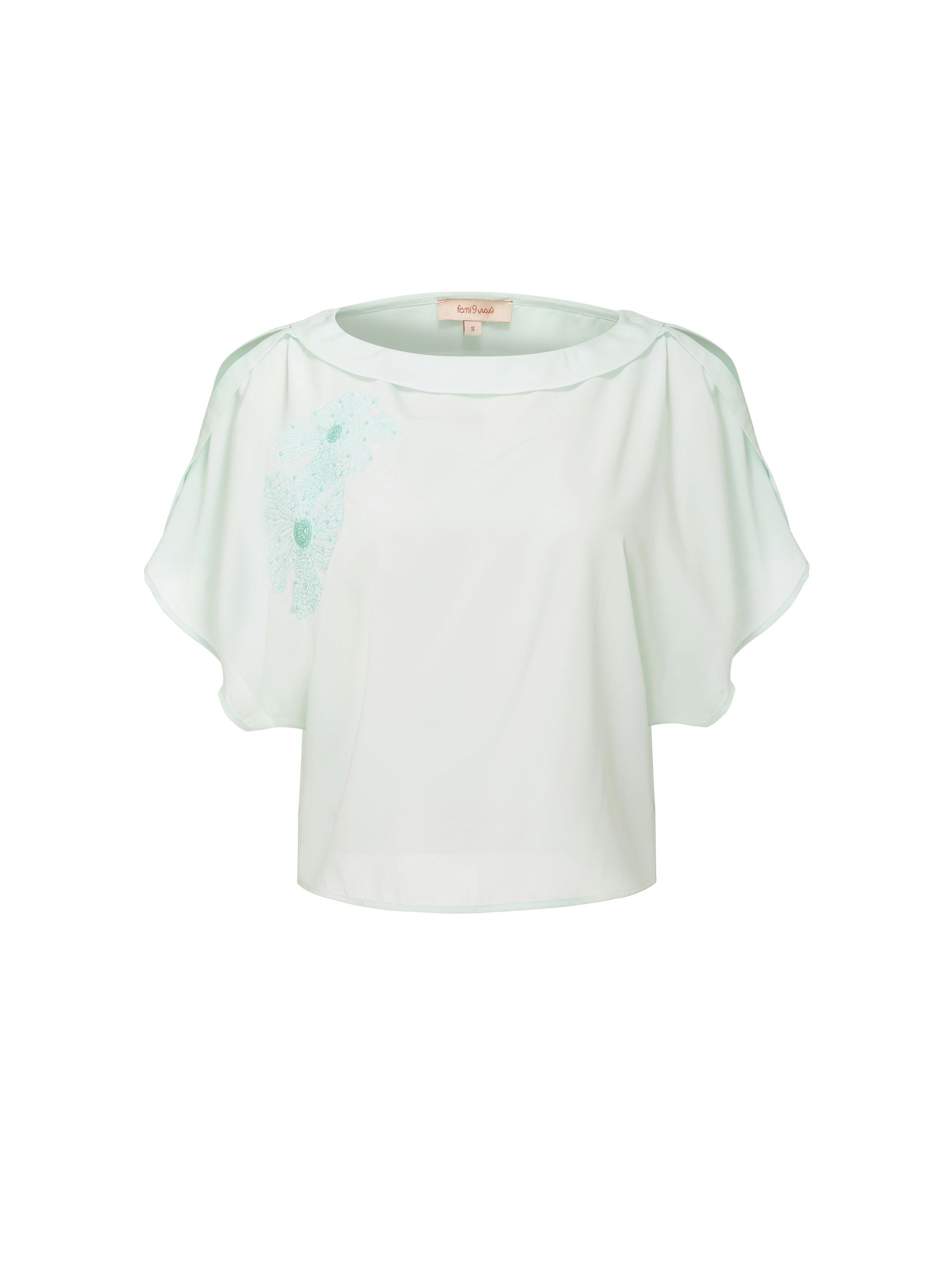 Light Green Crepe Top