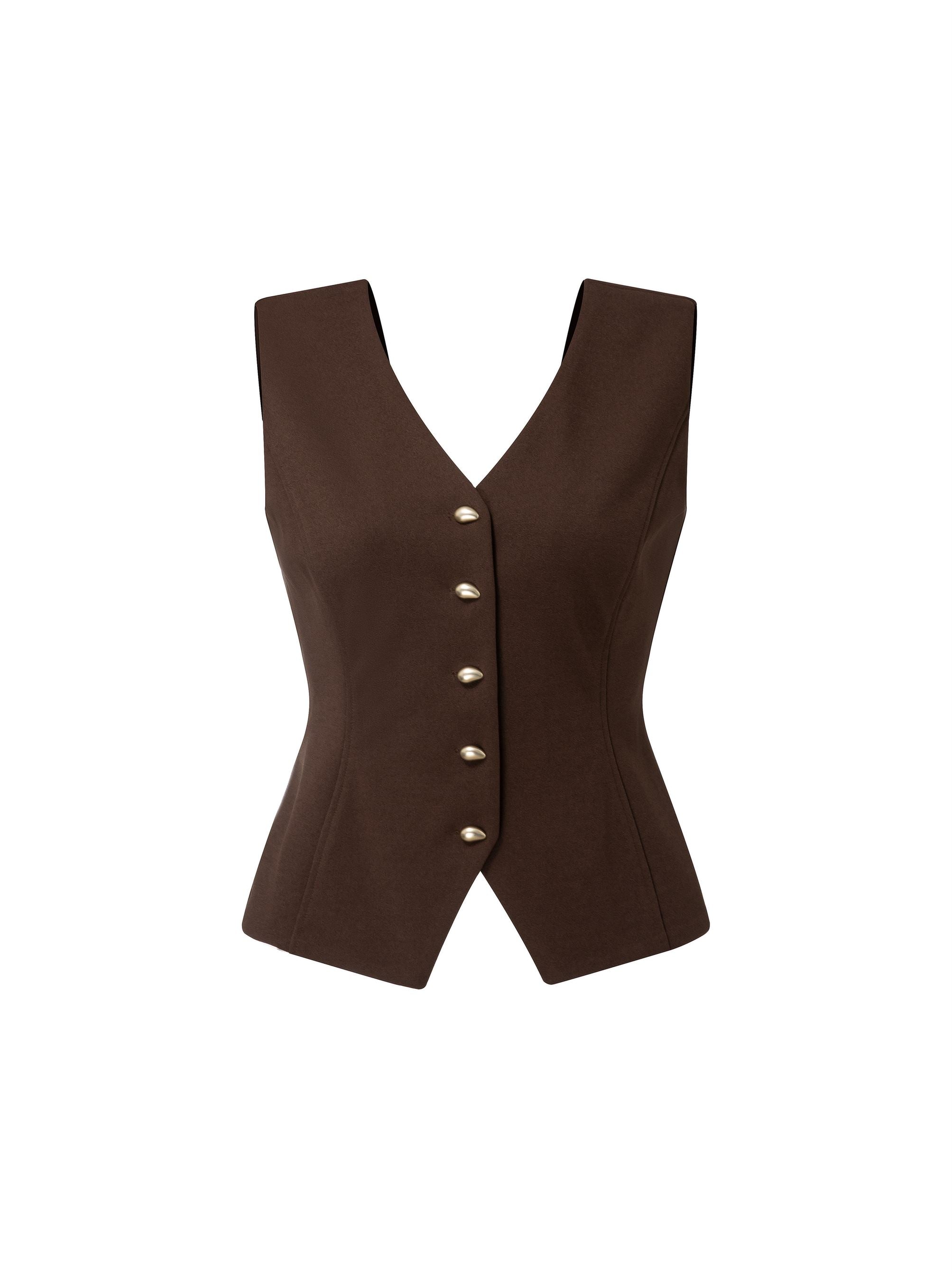 Cocoa V-Neck Vest