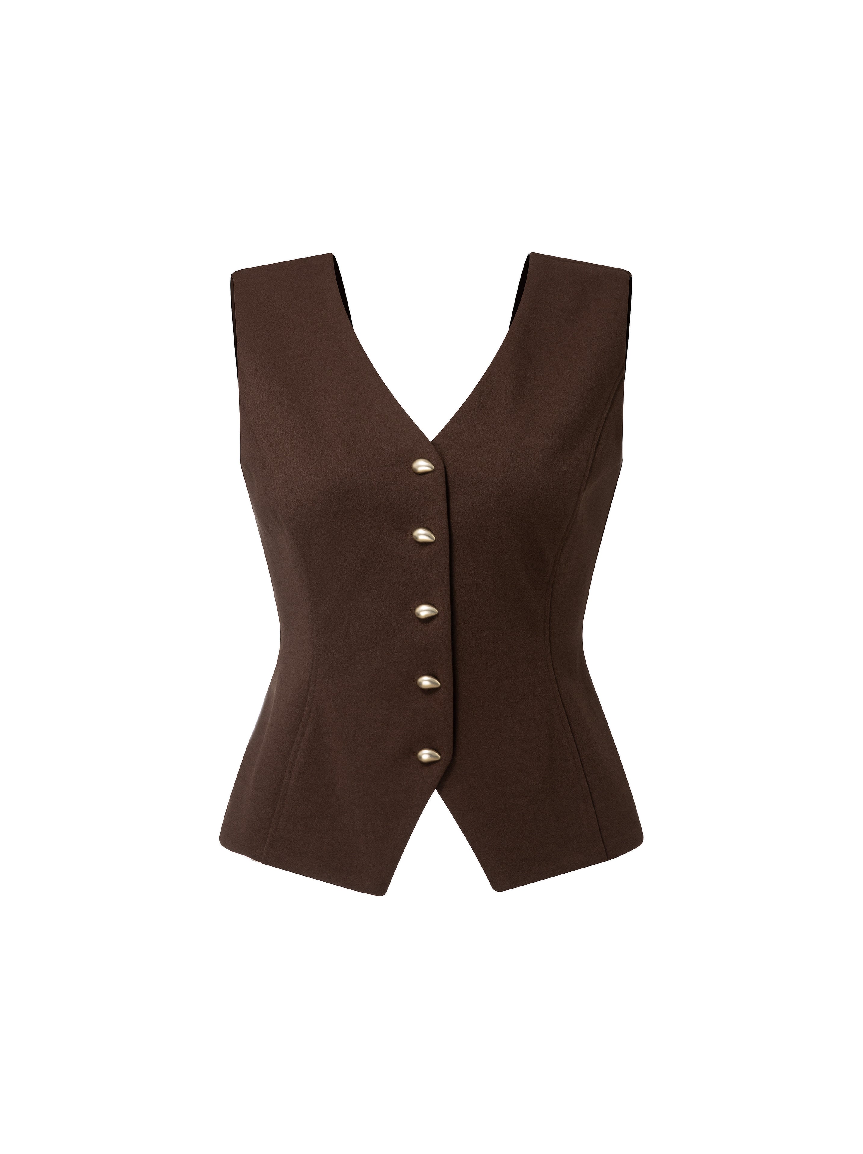 Cocoa V-Neck Vest
