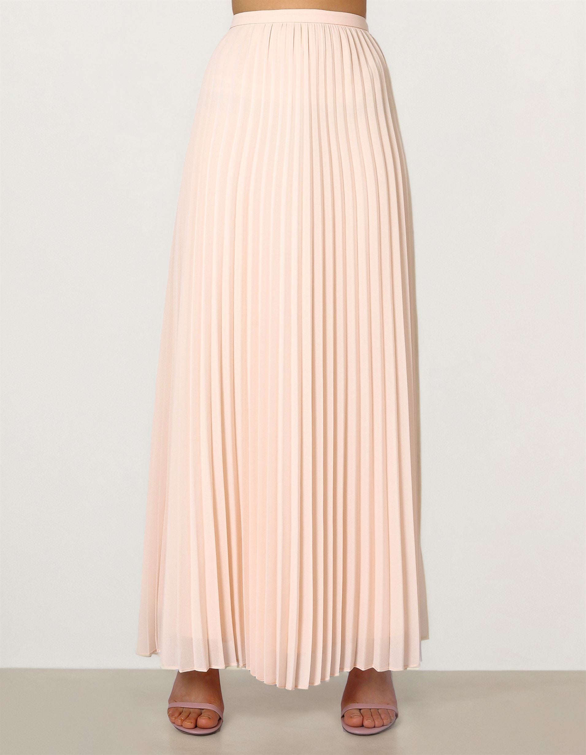 Blush Pleated Skirt