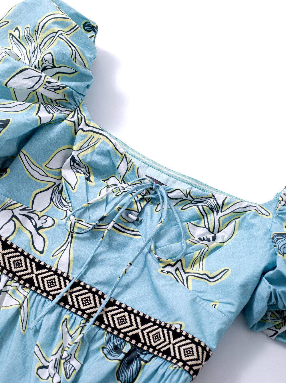 Printed Balloon Sleeves Dress - Femi9 EG