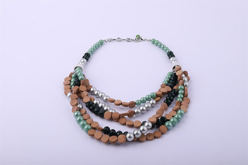 Beaded Multi Layered Necklace - Femi9 EG