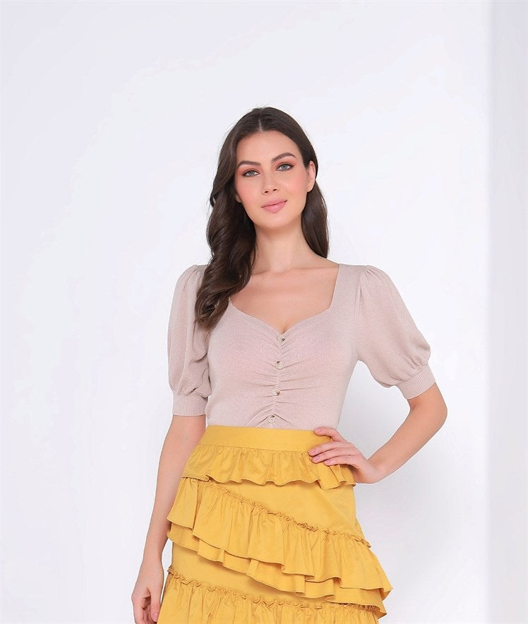 Balloon Sleeves Top - Femi9 EG