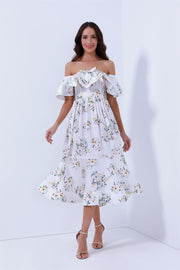 Midi Length Off Shoulder Dress - Femi9 EG