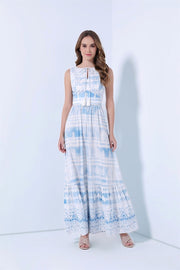 Dress Blue - White - Femi9 EG