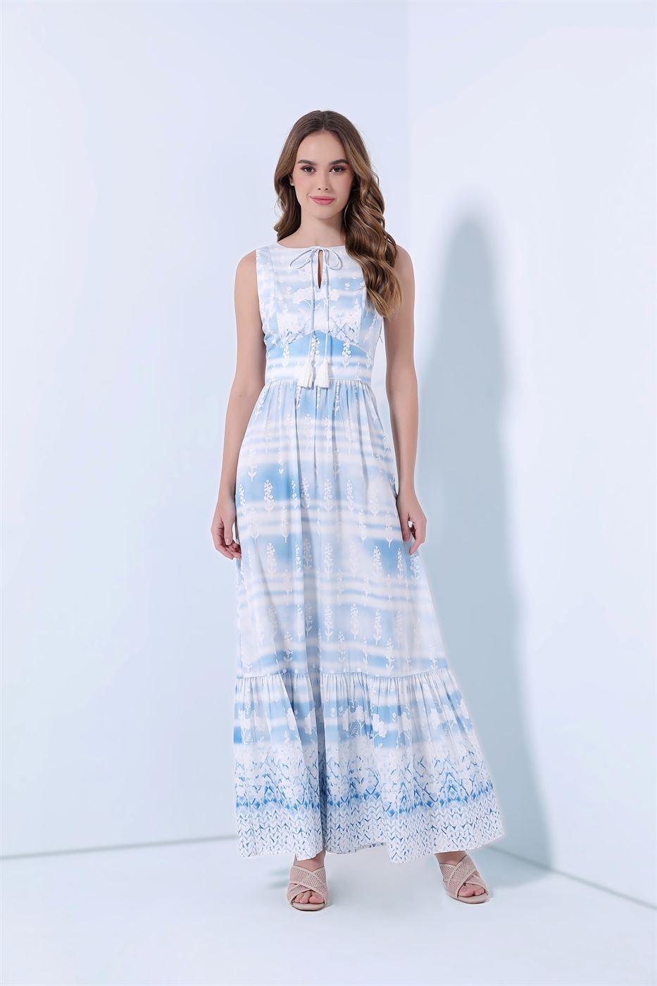 Dress Blue - White - Femi9 EG