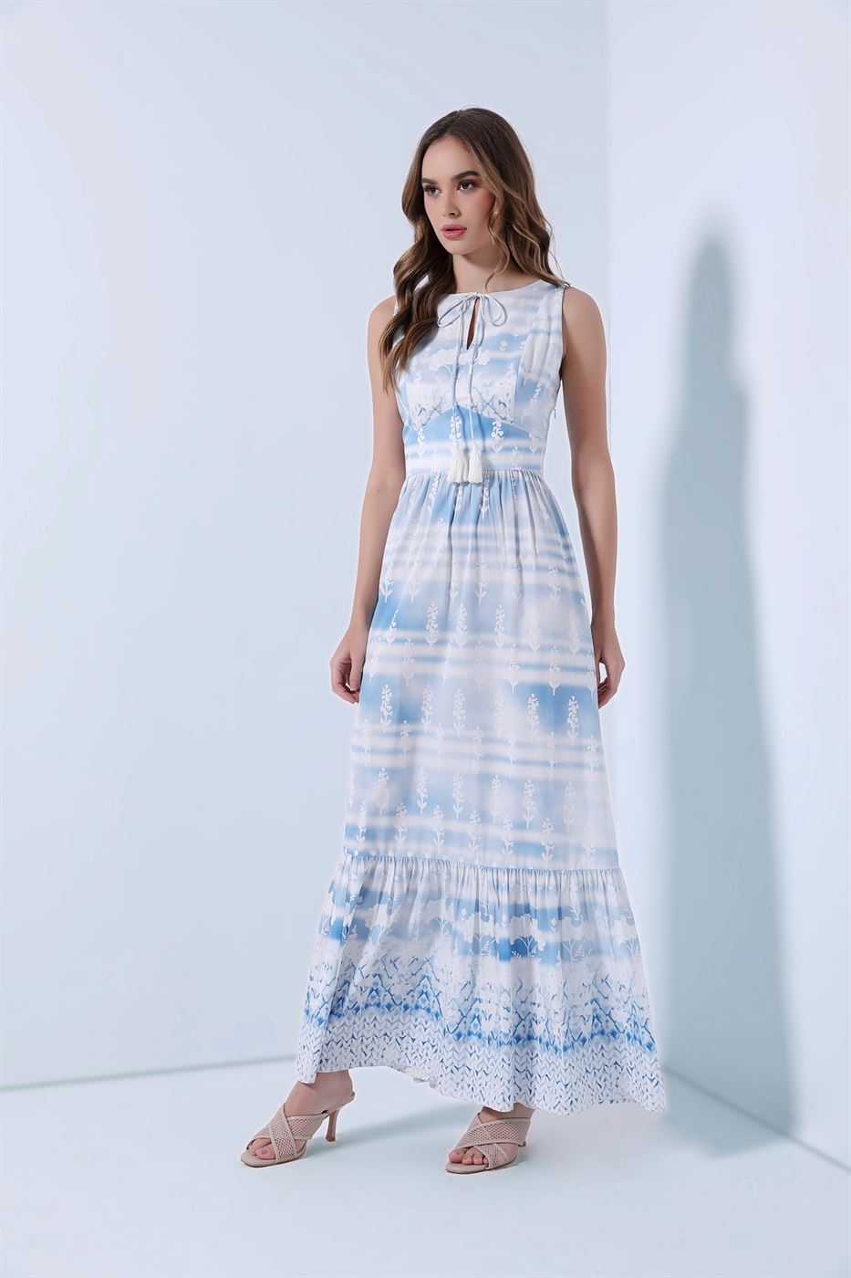 Dress Blue - White - Femi9 EG