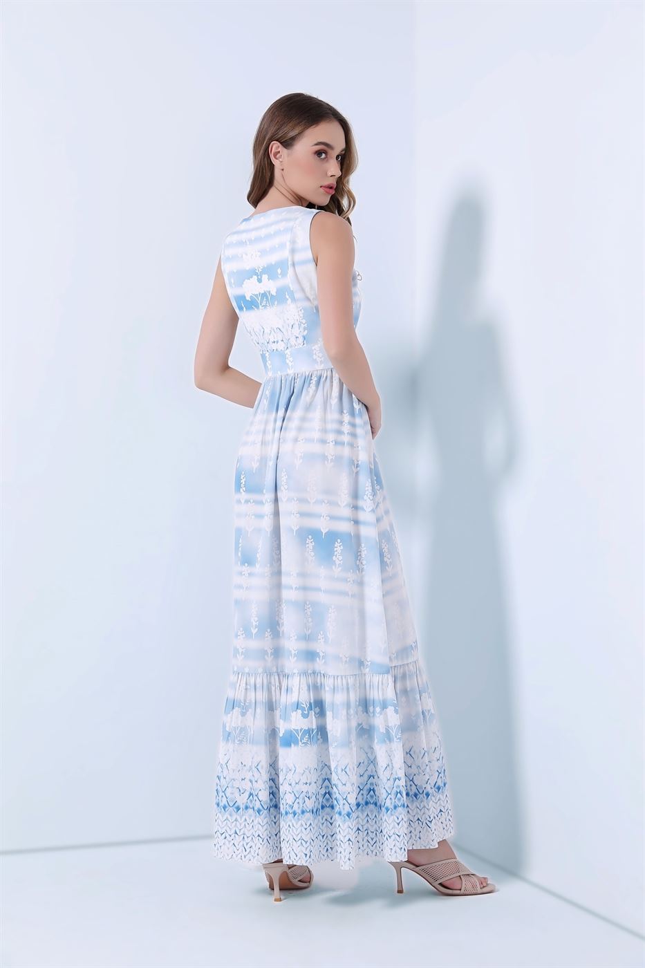 Dress Blue - White - Femi9 EG