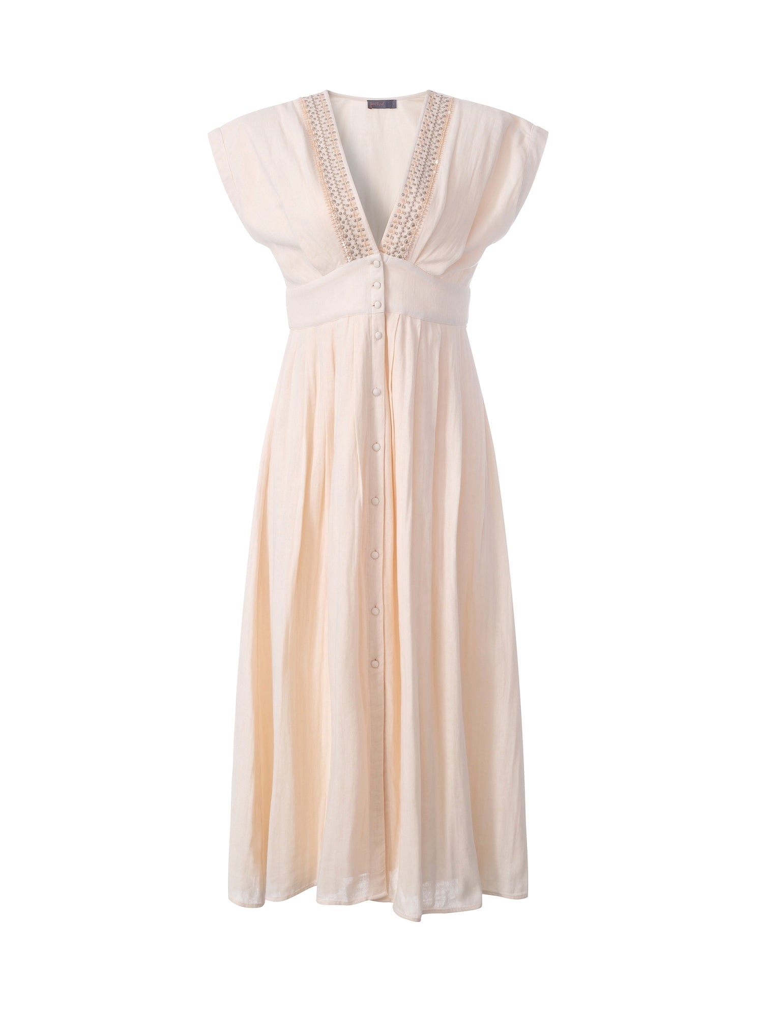 Embellished V Neckline Dress - Femi9 EG