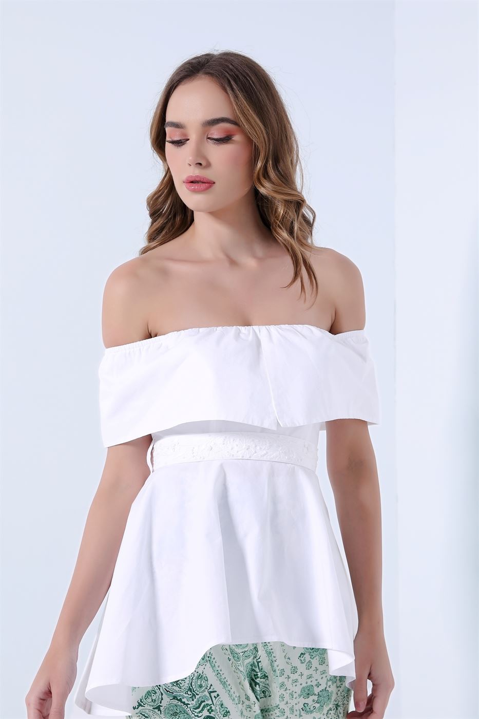 Belted Off-Shoulder Top - Femi9 EG