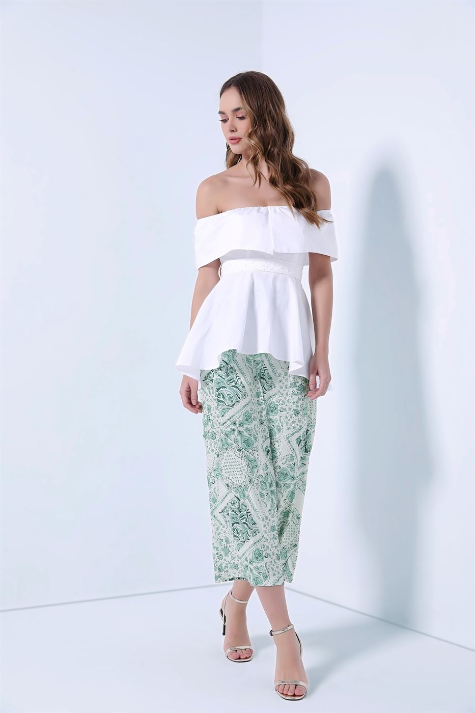 Belted Off-Shoulder Top - Femi9 EG