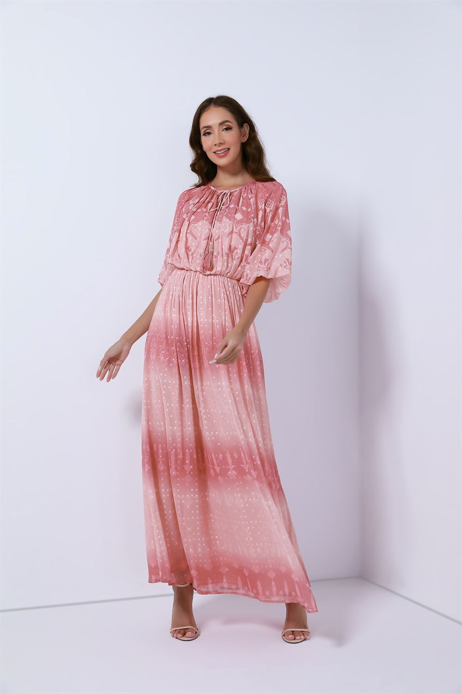 Printed Dobby Chiffon Dress - Femi9 EG