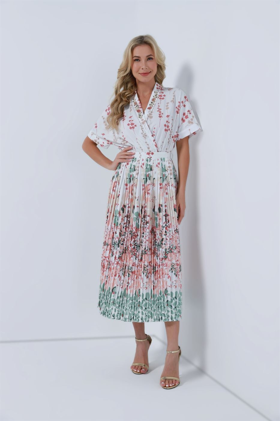 Printed Midi Length Dress - Femi9 EG