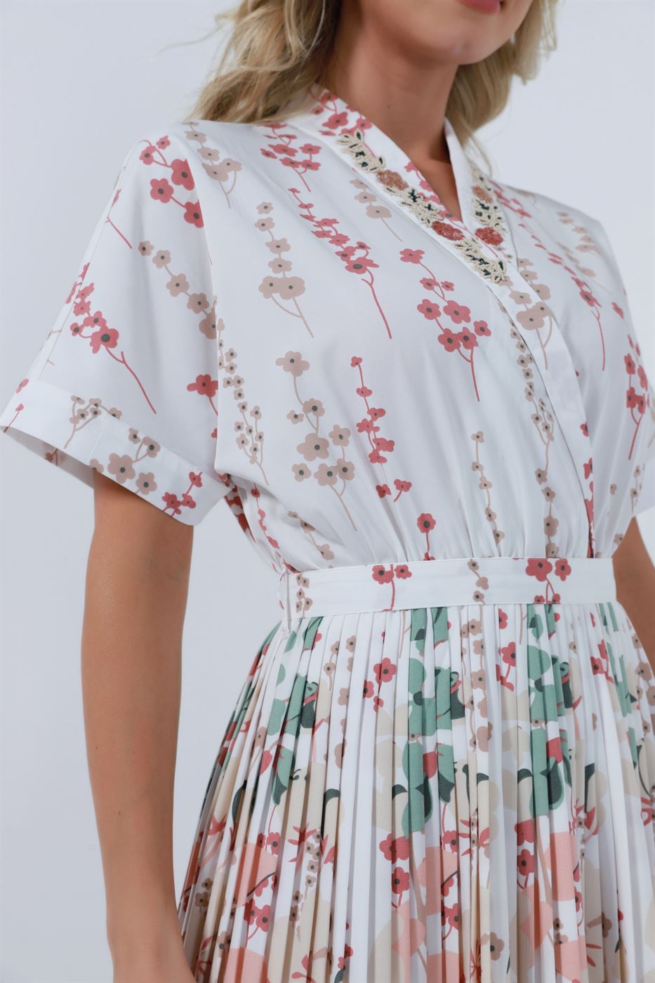 Printed Midi Length Dress - Femi9 EG