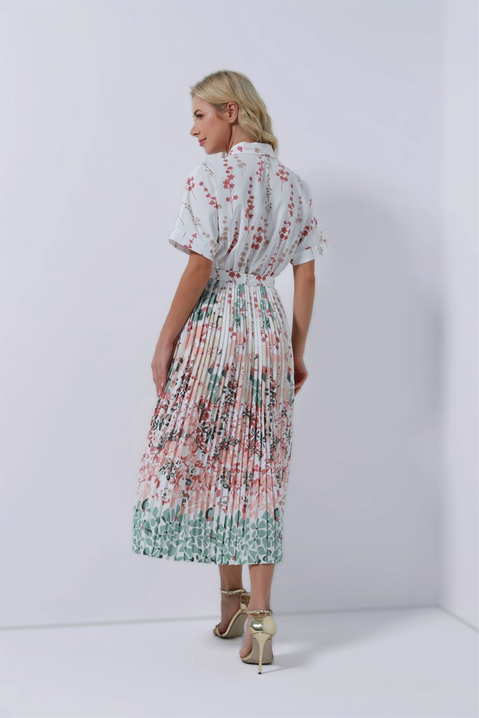 Printed Midi Length Dress - Femi9 EG