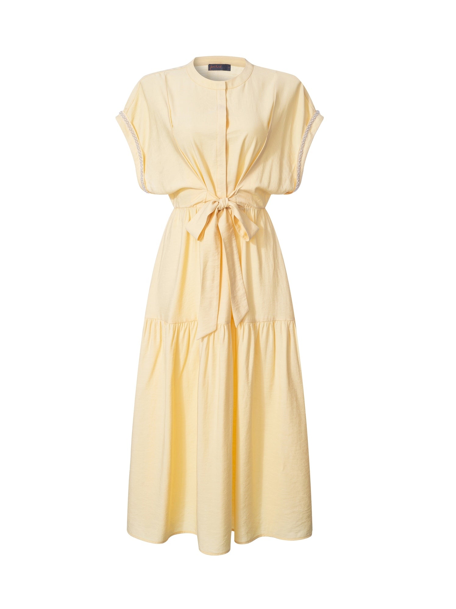 Embellished Roll Sleeves Dress - Femi9 EG
