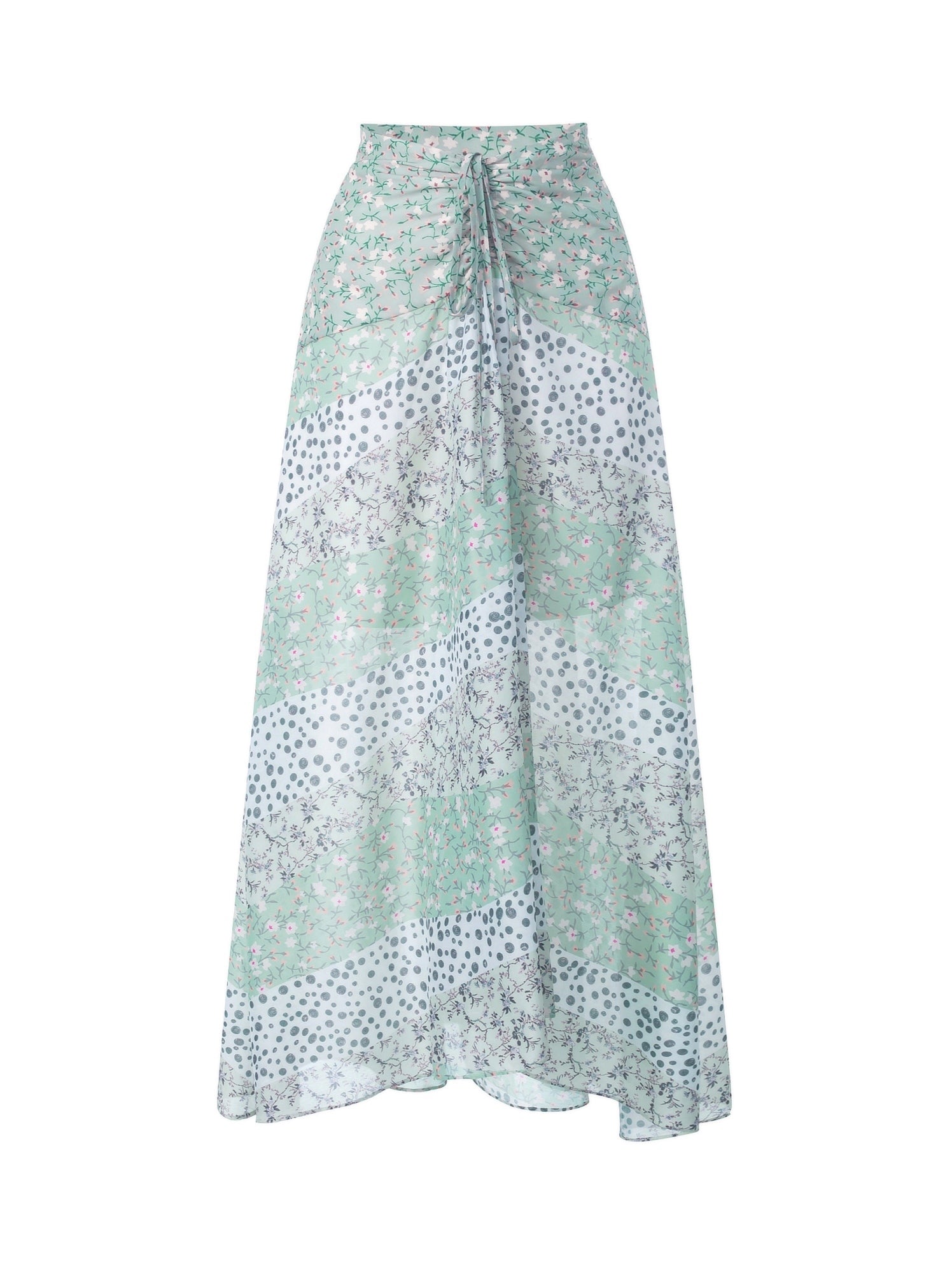 Patchwork Printed Skirt - Femi9 EG