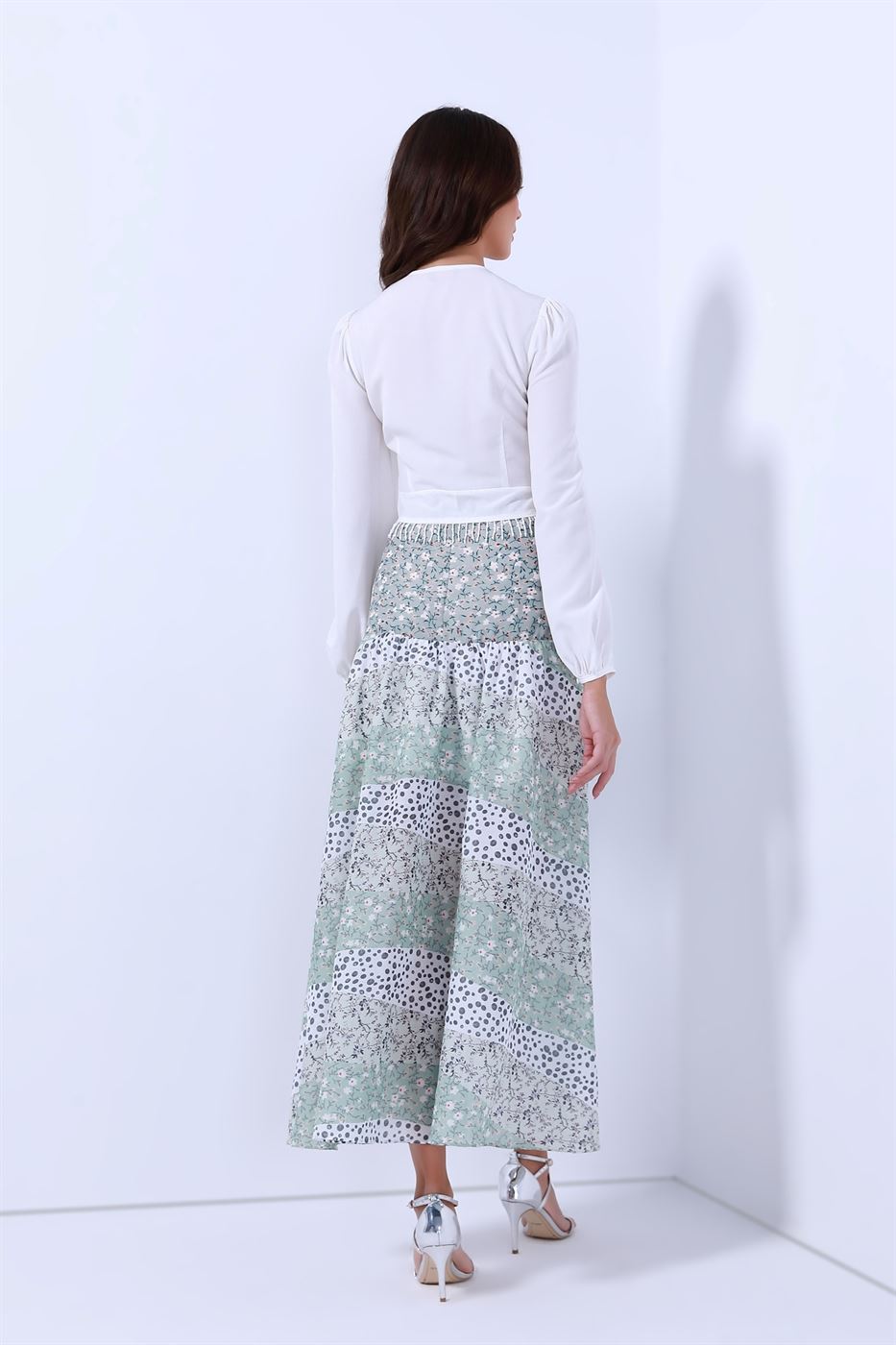 Patchwork Printed Skirt - Femi9 EG