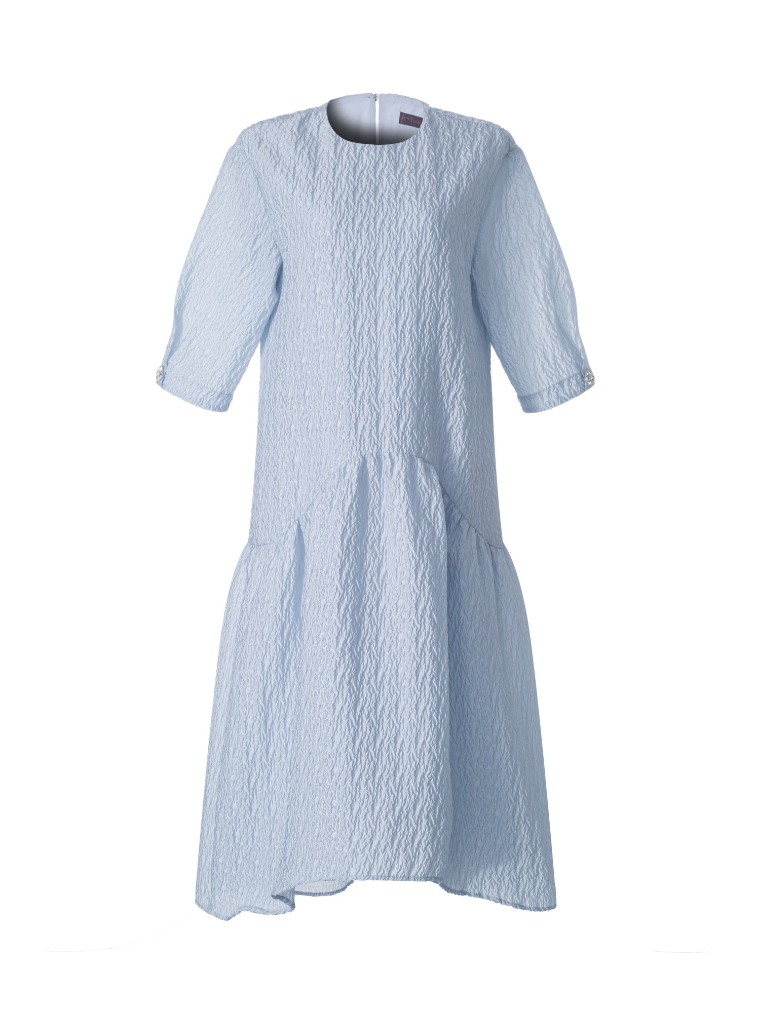 3-4 Sleeve Rounded Neck Dress - Femi9 EG