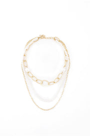 Gold And Off White Necklace - Femi9 EG