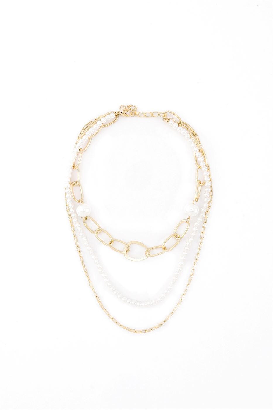 Gold And Off White Necklace - Femi9 EG