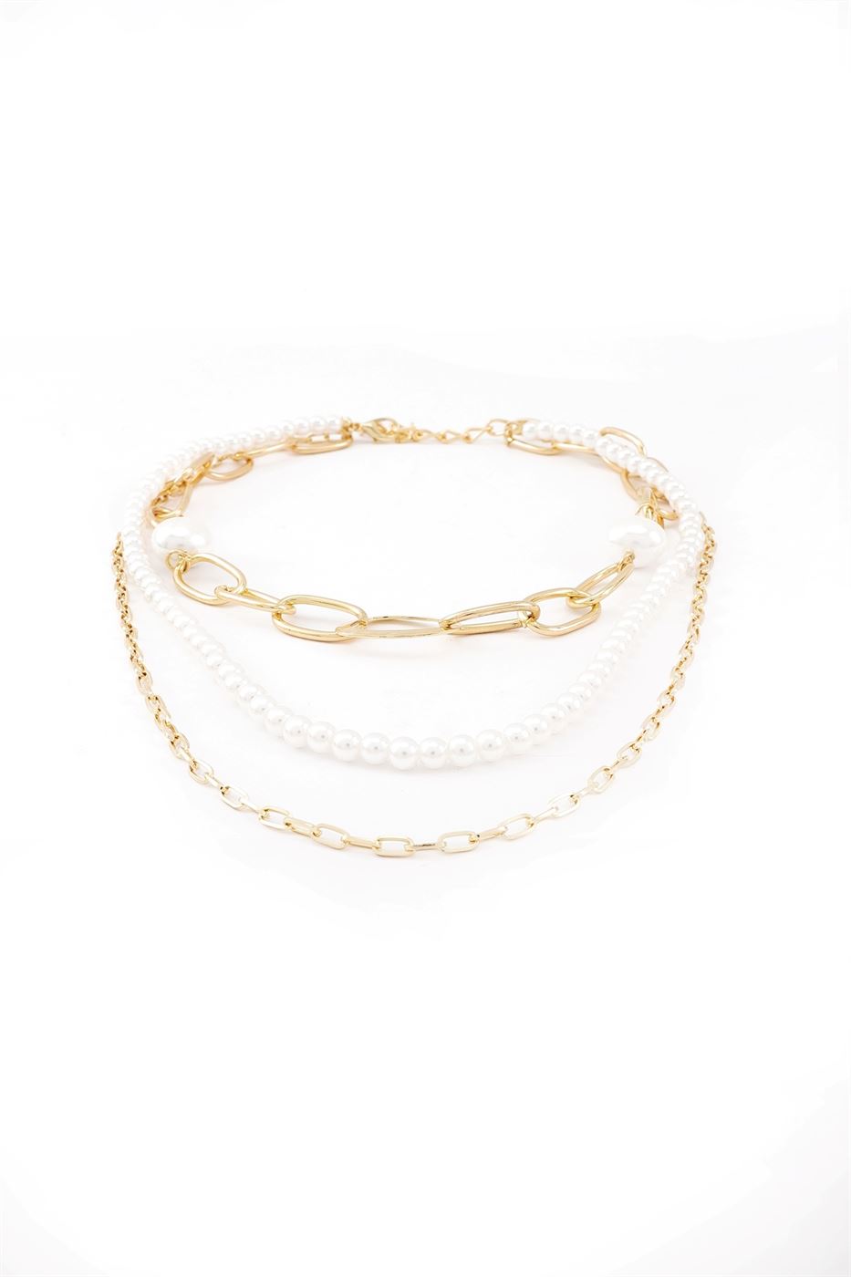 Gold And Off White Necklace - Femi9 EG