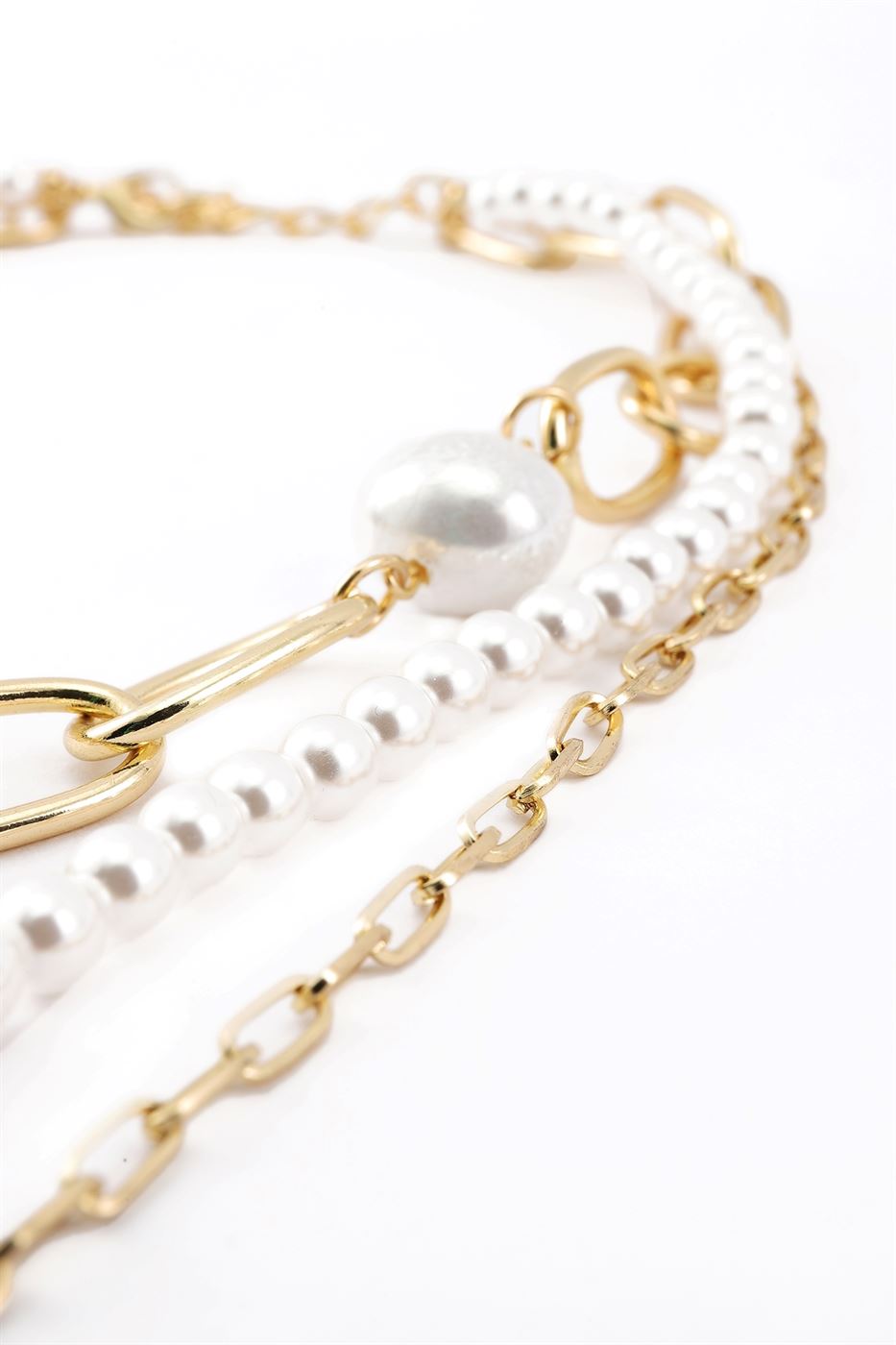Gold And Off White Necklace - Femi9 EG