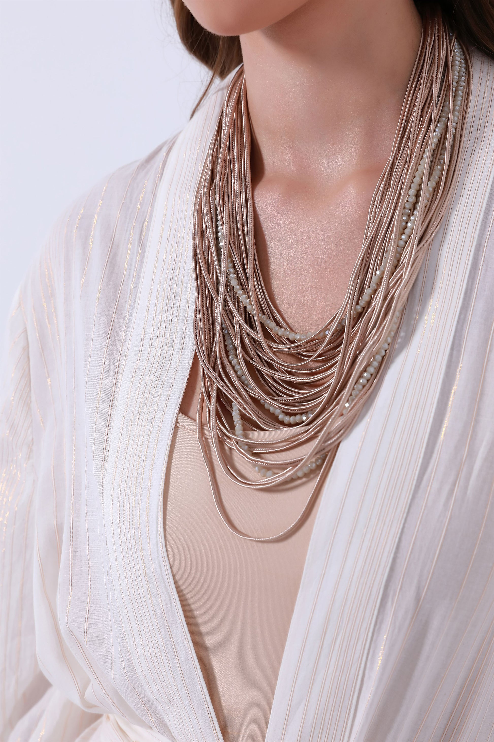 Necklace With Strings Detail - Femi9 EG