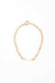 Gold-Grey Tone Metal Necklace - Femi9 EG