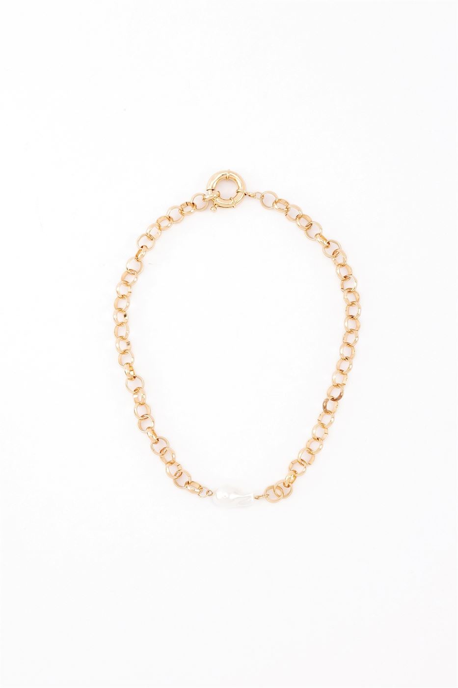 Gold-Grey Tone Metal Necklace - Femi9 EG